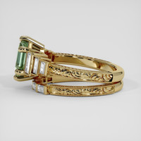 1.65 Ct. Bluish Green Sapphire Ring, 10K Yellow Gold 4