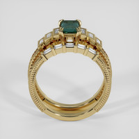 1.05 Ct. Bluish Green Sapphire Ring, 10K Yellow Gold 3
