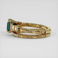 1.05 Ct. Bluish Green Sapphire Ring, 10K Yellow Gold 4