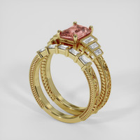 1.54 Ct. Padparadscha Sapphire Ring, 10K Yellow Gold 2