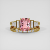 3.37 Ct. Padparadscha Sapphire Ring, 14K Yellow Gold 1