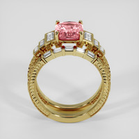 3.37 Ct. Padparadscha Sapphire Ring, 14K Yellow Gold 3