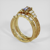 1.12 Ct. Bi Color Sapphire Ring, 14K Yellow Gold 2