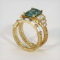 3.16 Ct. Color Change Sapphire Ring, 14K Yellow Gold 2