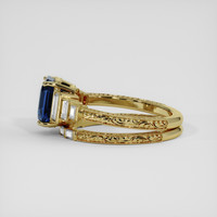 3.80 Ct. Blue Sapphire Ring, 18K Yellow Gold 4