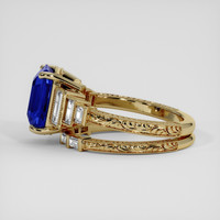 4.16 Ct. Blue Sapphire Ring, 18K Yellow Gold 4