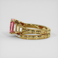 3.37 Ct. Padparadscha Sapphire Ring, 18K Yellow Gold 4