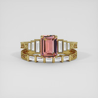 1.54 Ct. Padparadscha Sapphire Ring, 18K Yellow Gold 1
