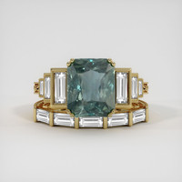 3.16 Ct. Color Change Sapphire Ring, 18K Yellow Gold 1