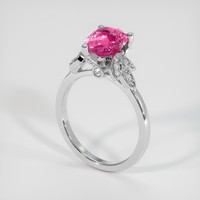 2.07 Ct. Pink Sapphire Ring, Platinum 950 2