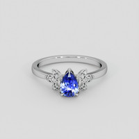 1.00 Ct. Blue Sapphire Ring, Platinum 950 1