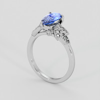 1.42 Ct. Blue Sapphire Ring, Platinum 950 2