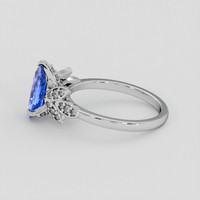1.42 Ct. Blue Sapphire Ring, Platinum 950 4
