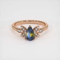 1.07 Ct. Bi Color Sapphire Ring, 14K Rose Gold 1