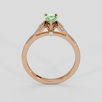 0.73 Ct. Green Sapphire Ring, 14K Rose Gold 3