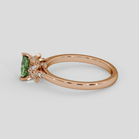0.73 Ct. Green Sapphire Ring, 14K Rose Gold 4