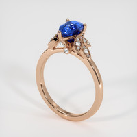 1.44 Ct. Blue Sapphire Ring, 18K Rose Gold 2