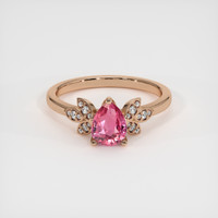 1.08 Ct. Padparadscha Sapphire Ring, 18K Rose Gold 1