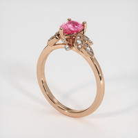 1.08 Ct. Padparadscha Sapphire Ring, 18K Rose Gold 2