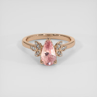 1.74 Ct. Padparadscha Sapphire Ring, 18K Rose Gold 1