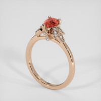 1.03 Ct. Padparadscha Sapphire Ring, 18K Rose Gold 2