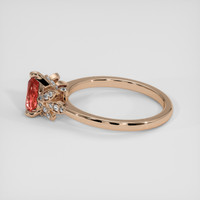 1.03 Ct. Padparadscha Sapphire Ring, 18K Rose Gold 4