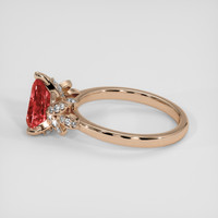 2.21 Ct. Padparadscha Sapphire Ring, 18K Rose Gold 4