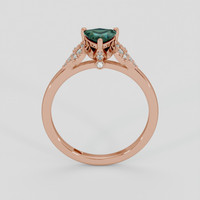 0.55 Ct. Bluish Green Sapphire Ring, 18K Rose Gold 3