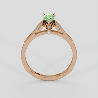 0.73 Ct. Green Sapphire Ring, 18K Rose Gold 4