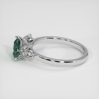 1.05 Ct. Greenish Blue Sapphire Ring, 10K White Gold 4