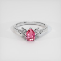 1.08 Ct. Padparadscha Sapphire Ring, 14K White Gold 1