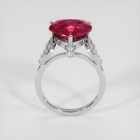 5.01 Ct. Pinkish Red Ruby Ring, 14K White Gold 3
