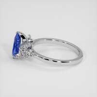 1.60 Ct. Blue Sapphire Ring, 14K White Gold 4
