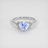 1.63 Ct. Blue Sapphire Ring, 14K White Gold 1
