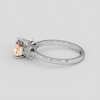 1.00 Ct. Padparadscha Sapphire Ring, 14K White Gold 4