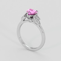 1.03 Ct. Pink Sapphire Ring, 14K White Gold 2