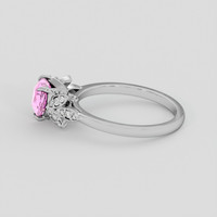 1.03 Ct. Pink Sapphire Ring, 14K White Gold 4