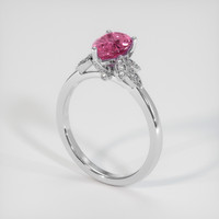 1.24 Ct. Pink Spinel Ring, 18K White Gold 2