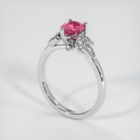 1.08 Ct. Sapphire Ring, 18K White Gold 2