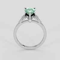 1.92 Ct. Bluish Green Sapphire Ring, 18K White Gold 3