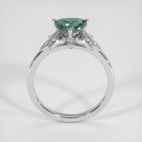 1.05 Ct. Greenish Blue Sapphire Ring, 18K White Gold 3