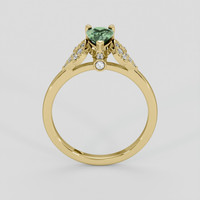 0.71 Ct. Green Sapphire Ring, 10K Yellow Gold 3