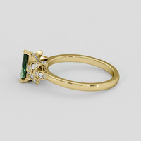 0.71 Ct. Green Sapphire Ring, 10K Yellow Gold 4