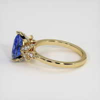 2.06 Ct. Blue Sapphire Ring, 10K Yellow Gold 4