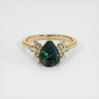 3.08 Ct. Green Sapphire Ring, 10K Yellow Gold 1