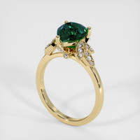 3.08 Ct. Green Sapphire Ring, 10K Yellow Gold 2
