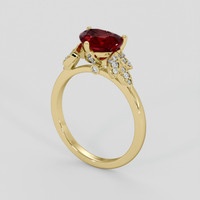 1.65 Ct. Ruby Ring, 14K Yellow Gold 2