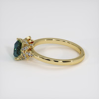 1.50 Ct. Bluish Green Sapphire Ring, 14K Yellow Gold 4