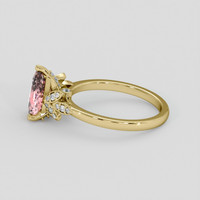 2.03 Ct. Padparadscha Sapphire Ring, 14K Yellow Gold 4