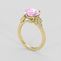 3.13 Ct. Pink Sapphire Ring, 14K Yellow Gold 2